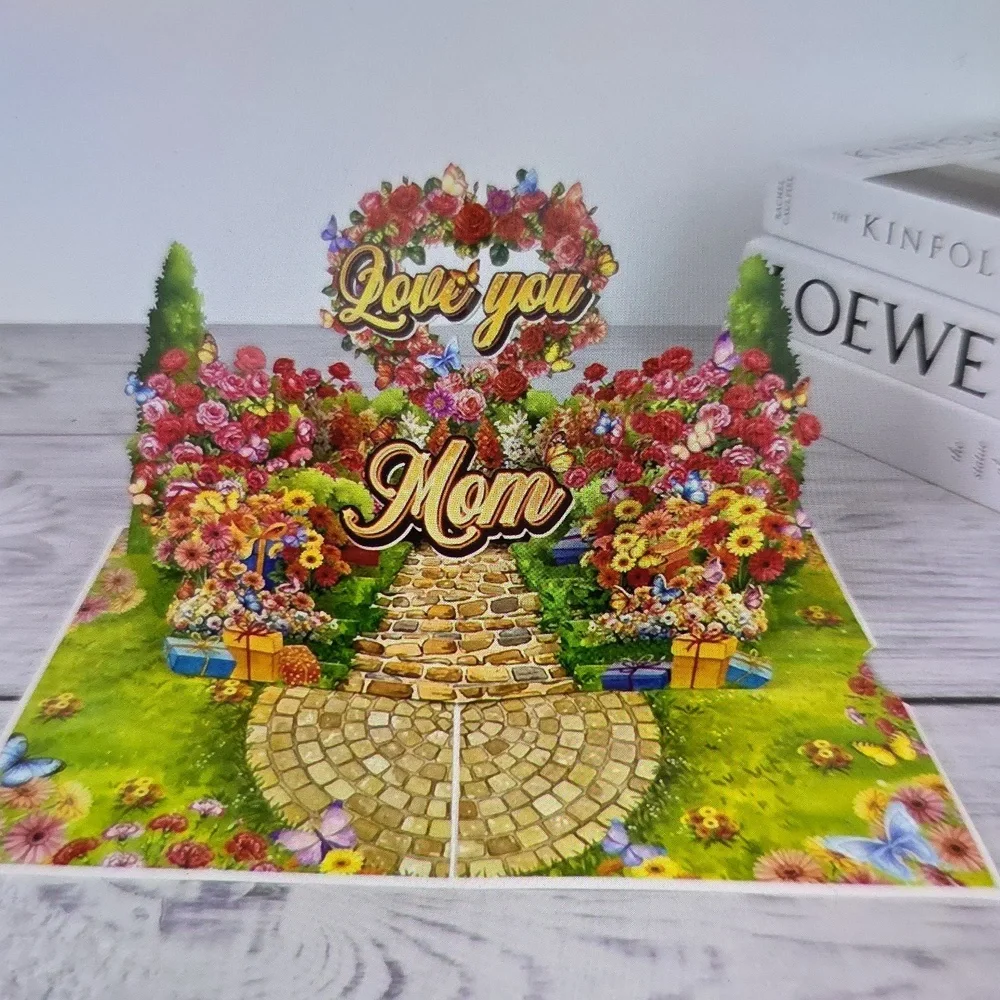 Floral 'Best Mom Ever' Greeting Card Love You Mom 3D Pop Up Card